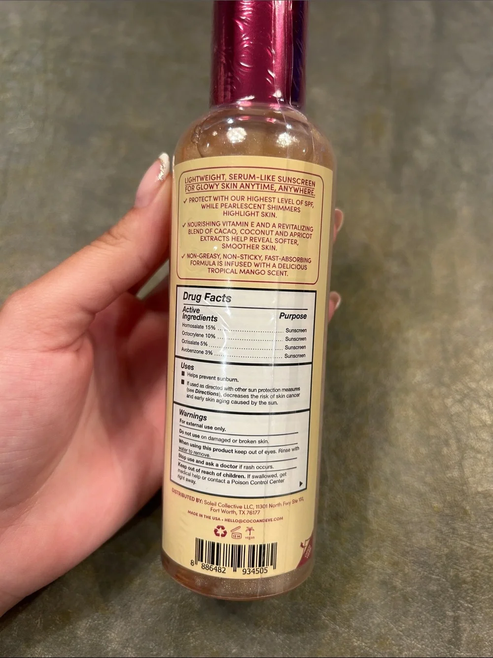 Coco & Eve Highlighter Body SPF50 - Sunny Honey